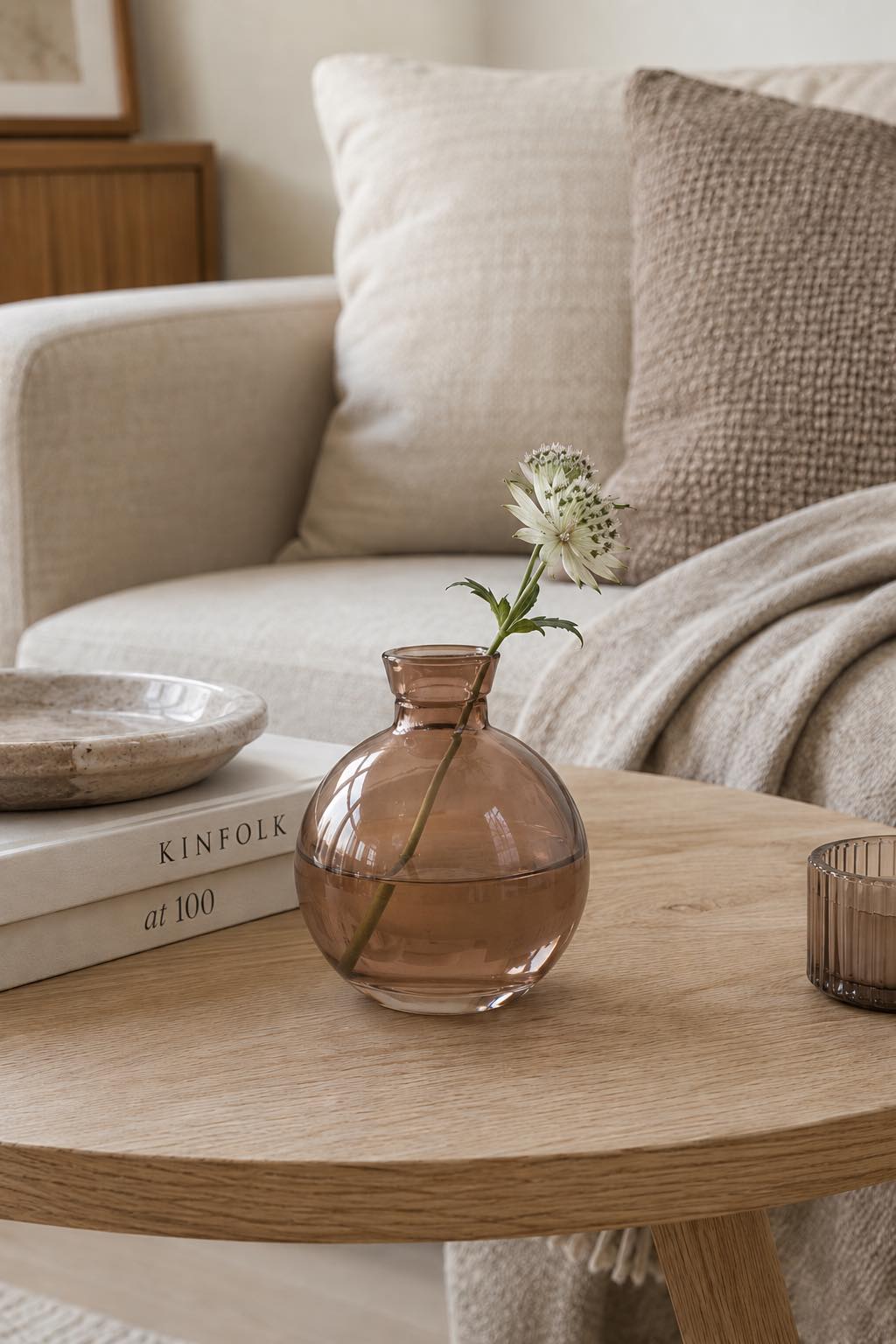 Vase Asti low - Brun