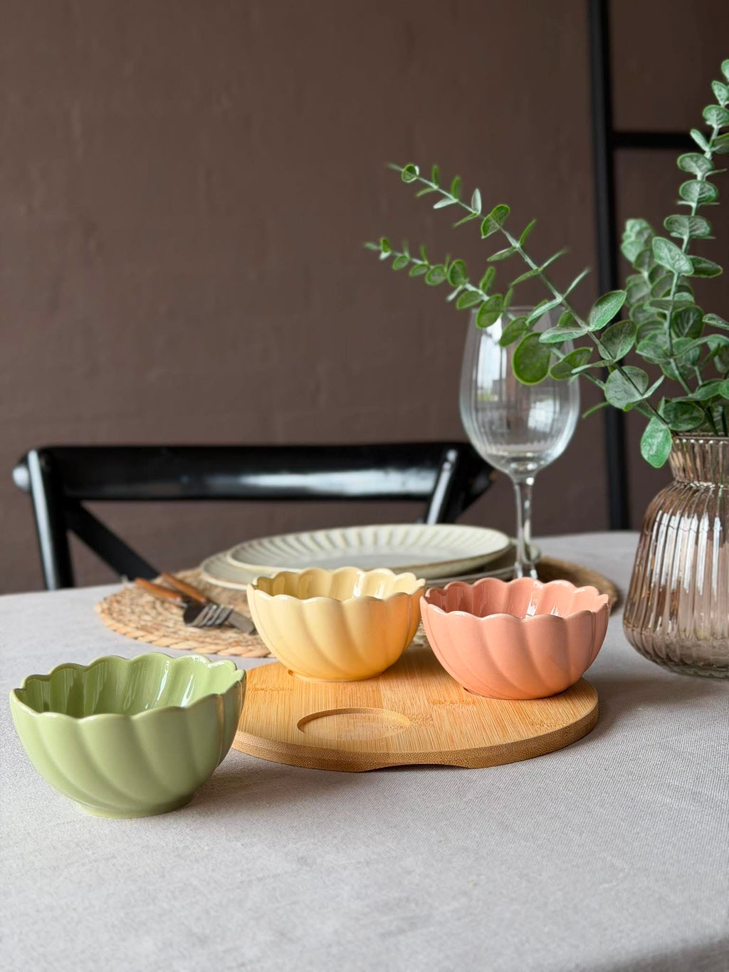 Tapas Twist - 3 skåle på rundt fad