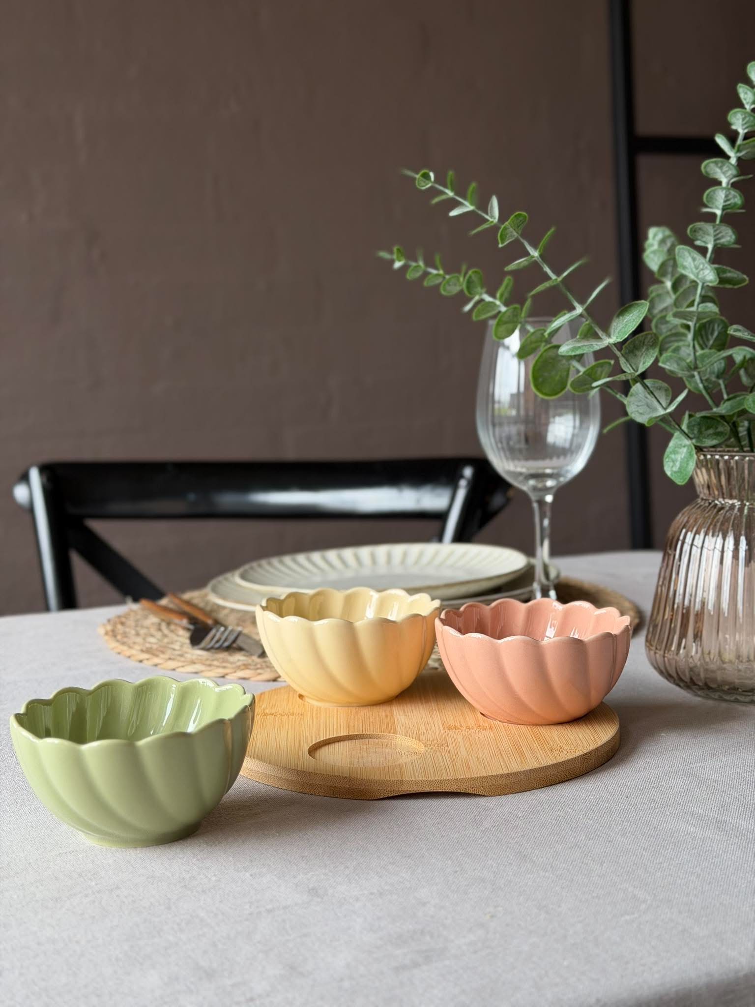 Tapas Twist - 3 skåle på rundt fad