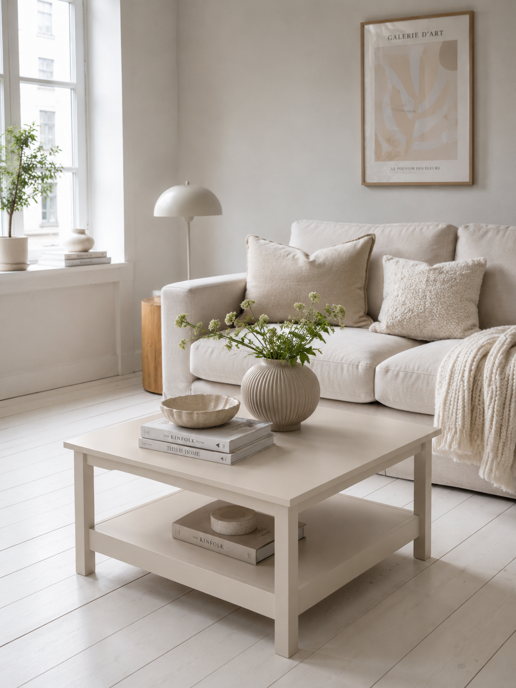 Sofabord med hylde - Cashmere